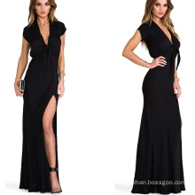 Hot Sale 2015 Short Sleeve Maxi Summer Women Party Dress